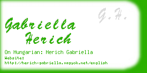 gabriella herich business card